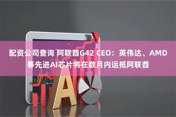 配资公司查询 阿联酋G42 CEO：英伟达、AMD等先进AI芯片将在数月内运抵阿联酋